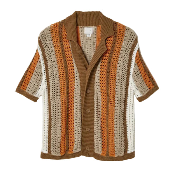 Short-sleeve knitted sweater