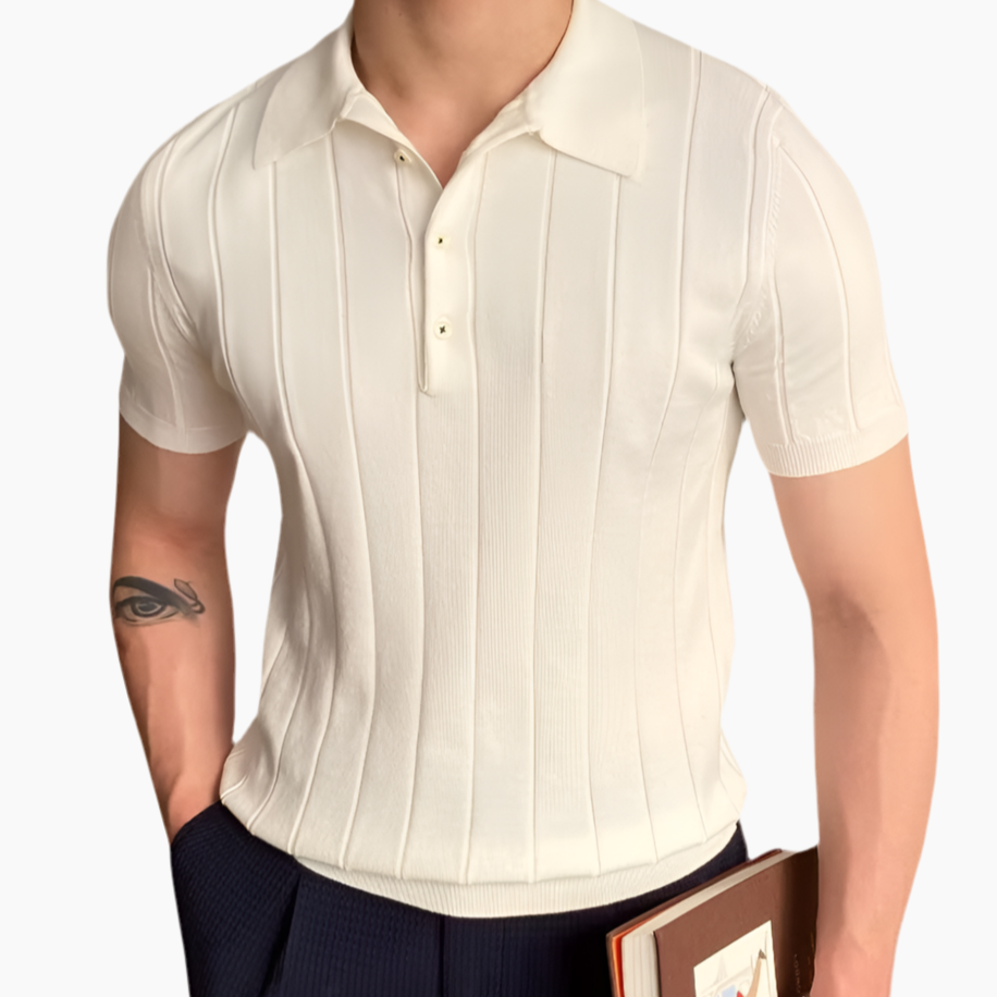 Cannes Ribbed Cotton Polo