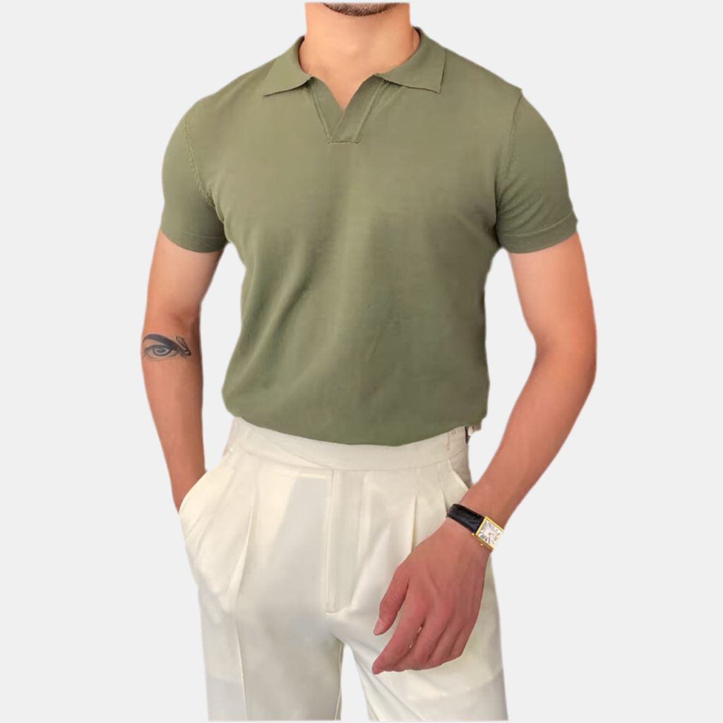Classic Fine-Knit Polo Shirt