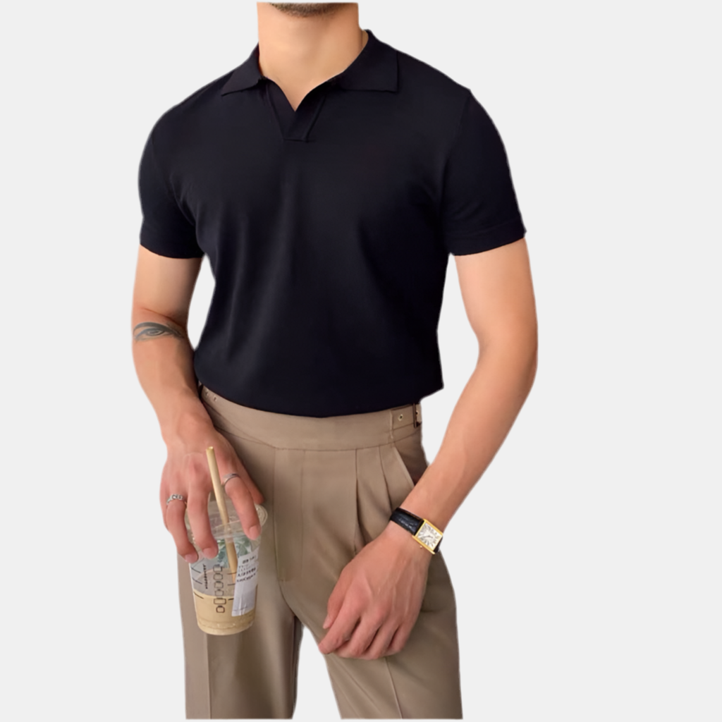 Classic Fine-Knit Polo Shirt