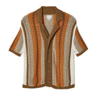 Short-sleeve knitted sweater